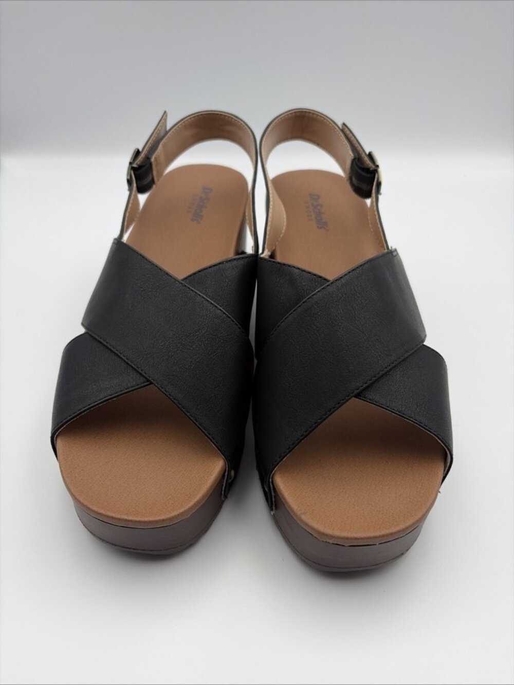 Dr. Scholl’s Women’s 9.5 Black Wedge Platform Slingback Sandals Studded WESLEE - Picture 2 of 8